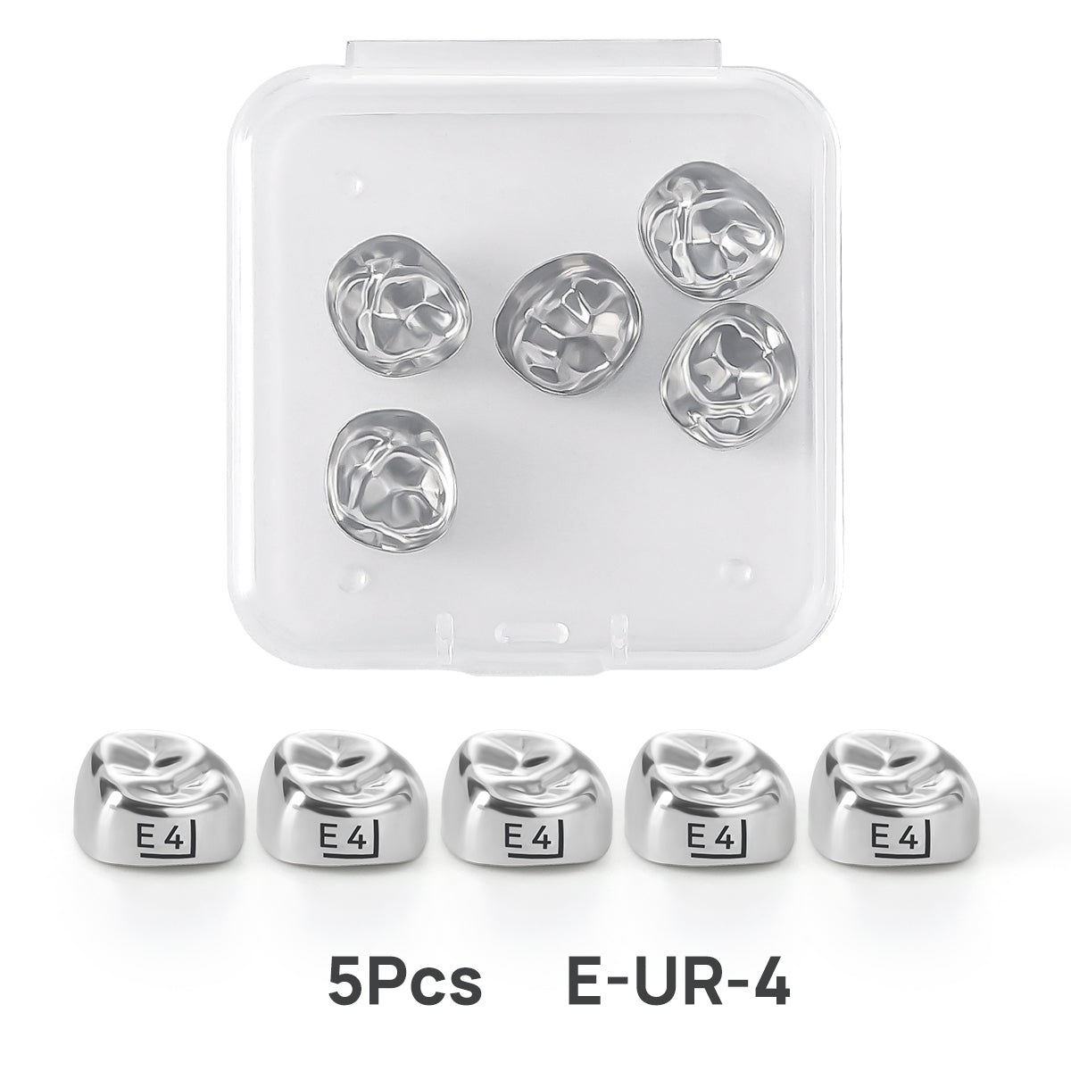 48 Sizes Dental Primary Molar Crown Teeth Preformed Stainless Steel Temporary Crowns 5pcs/Box