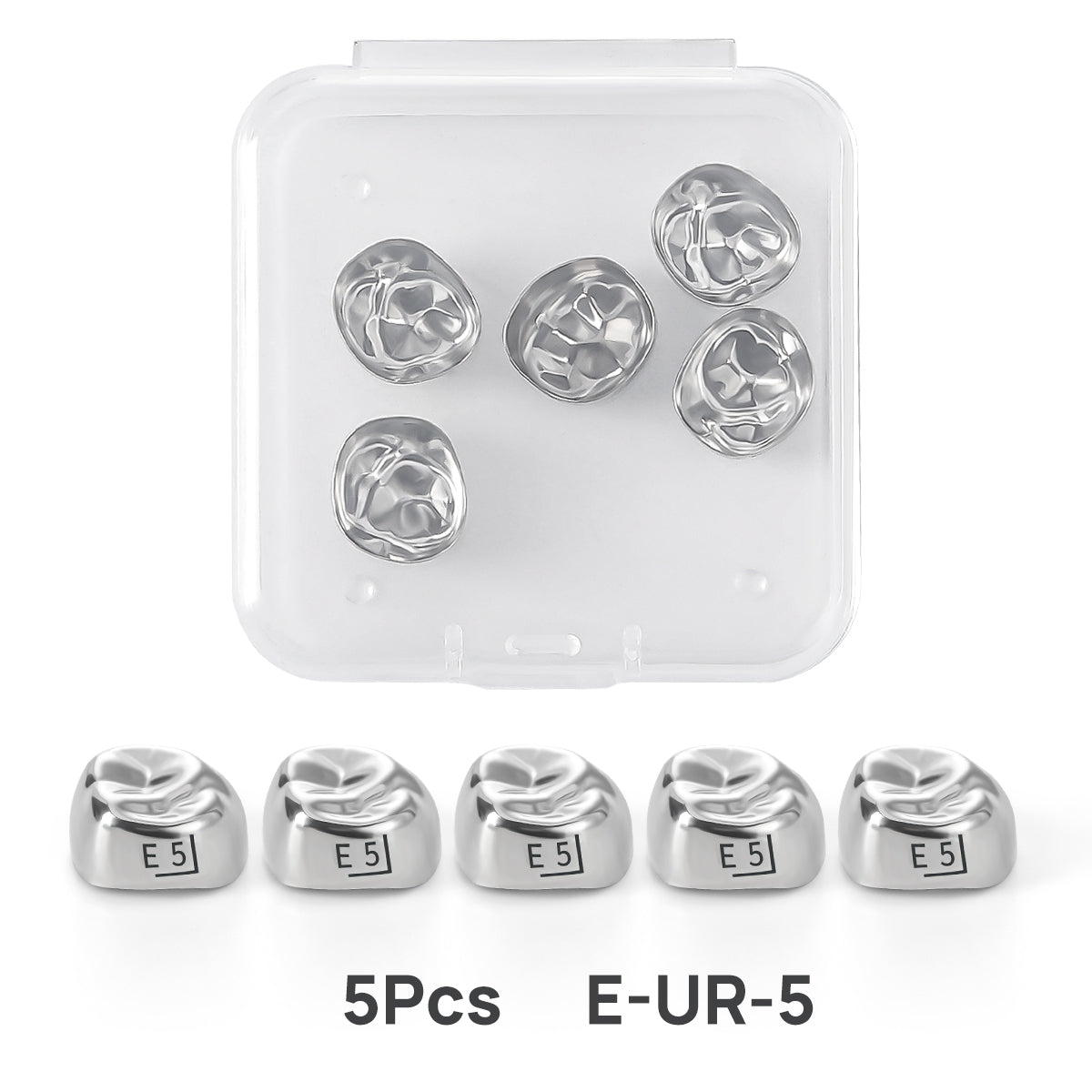 48 Sizes Dental Primary Molar Crown Teeth Preformed Stainless Steel Temporary Crowns 5pcs/Box