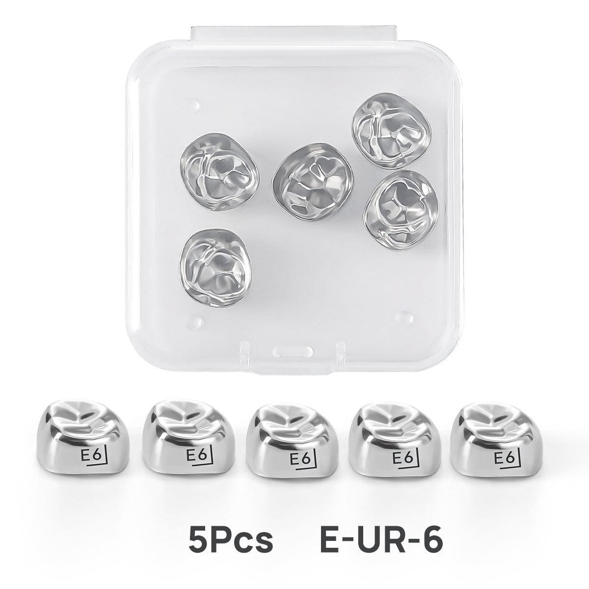 48 Sizes Dental Primary Molar Crown Teeth Preformed Stainless Steel Temporary Crowns 5pcs/Box