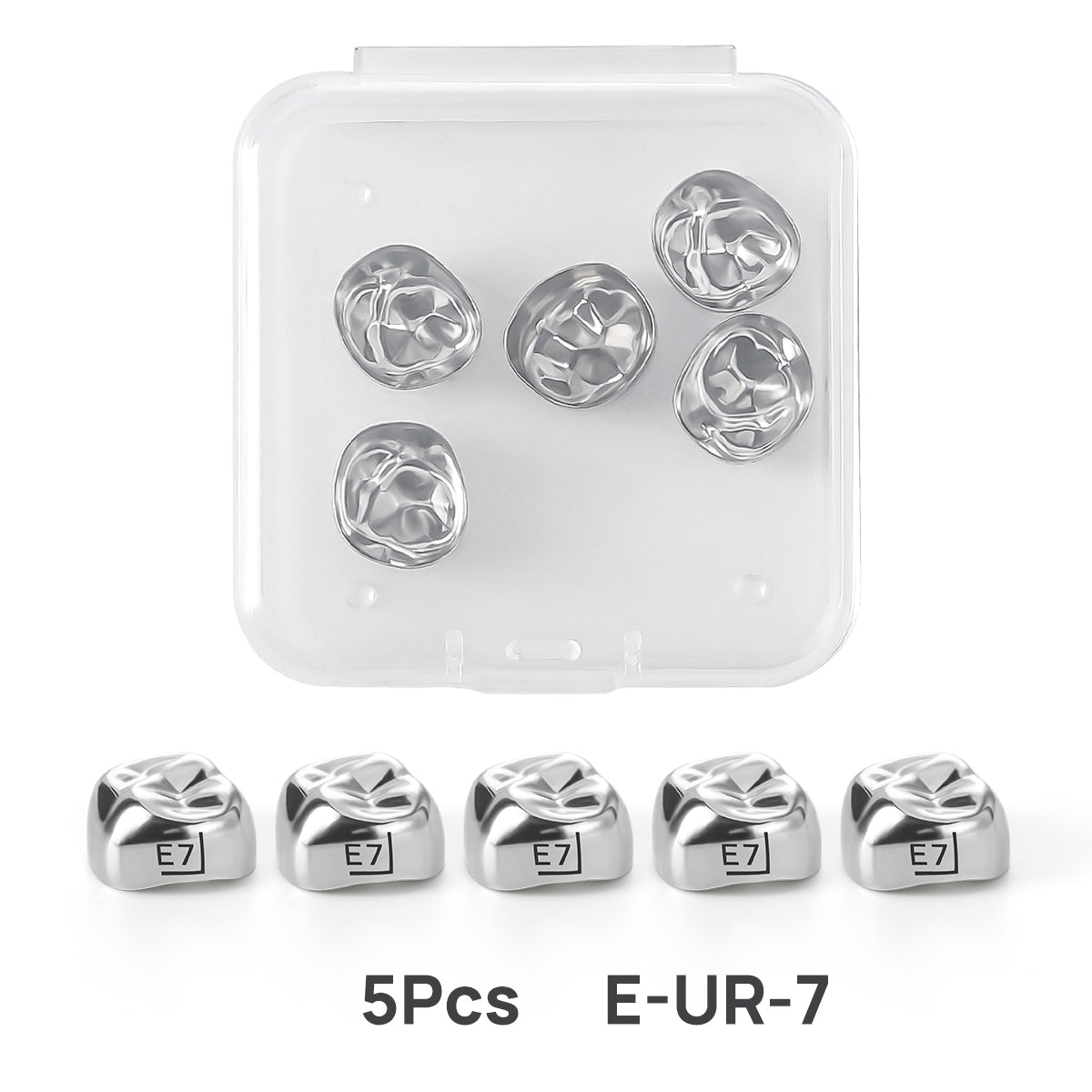 48 Sizes Dental Primary Molar Crown Teeth Preformed Stainless Steel Temporary Crowns 5pcs/Box