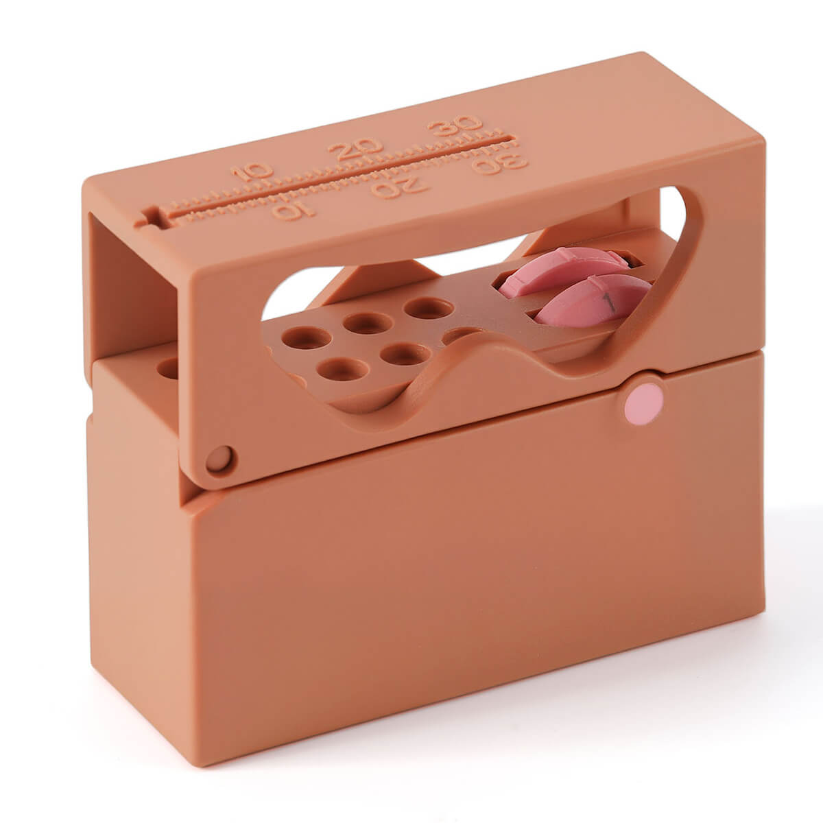 Dental 10 Holes Endo Files Disinfection Box With Memory Holder & Measuring Counter - azdentall.com
