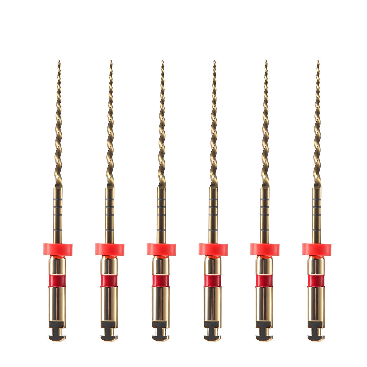 AZDENT Dental NiTi Rotary Engine Files 25mm F2 Gold 6pcs/Pk- azdentall.com