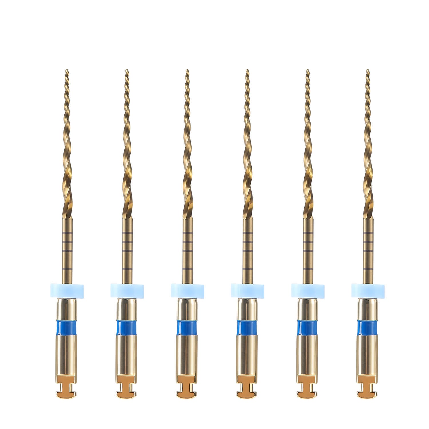 AZDENT Dental NiTi Rotary Engine Files 19mm/25mm SX-F3 S1-S2 Gold 6pcs/Pk