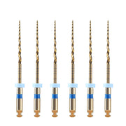 AZDENT Dental NiTi Rotary Engine Files 25mm F3 Gold 6pcs/Pk- azdentall.com