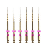 AZDENT Dental NiTi Rotary Engine Files 25mm S1 Gold 6pcs/Pk- azdentall.com