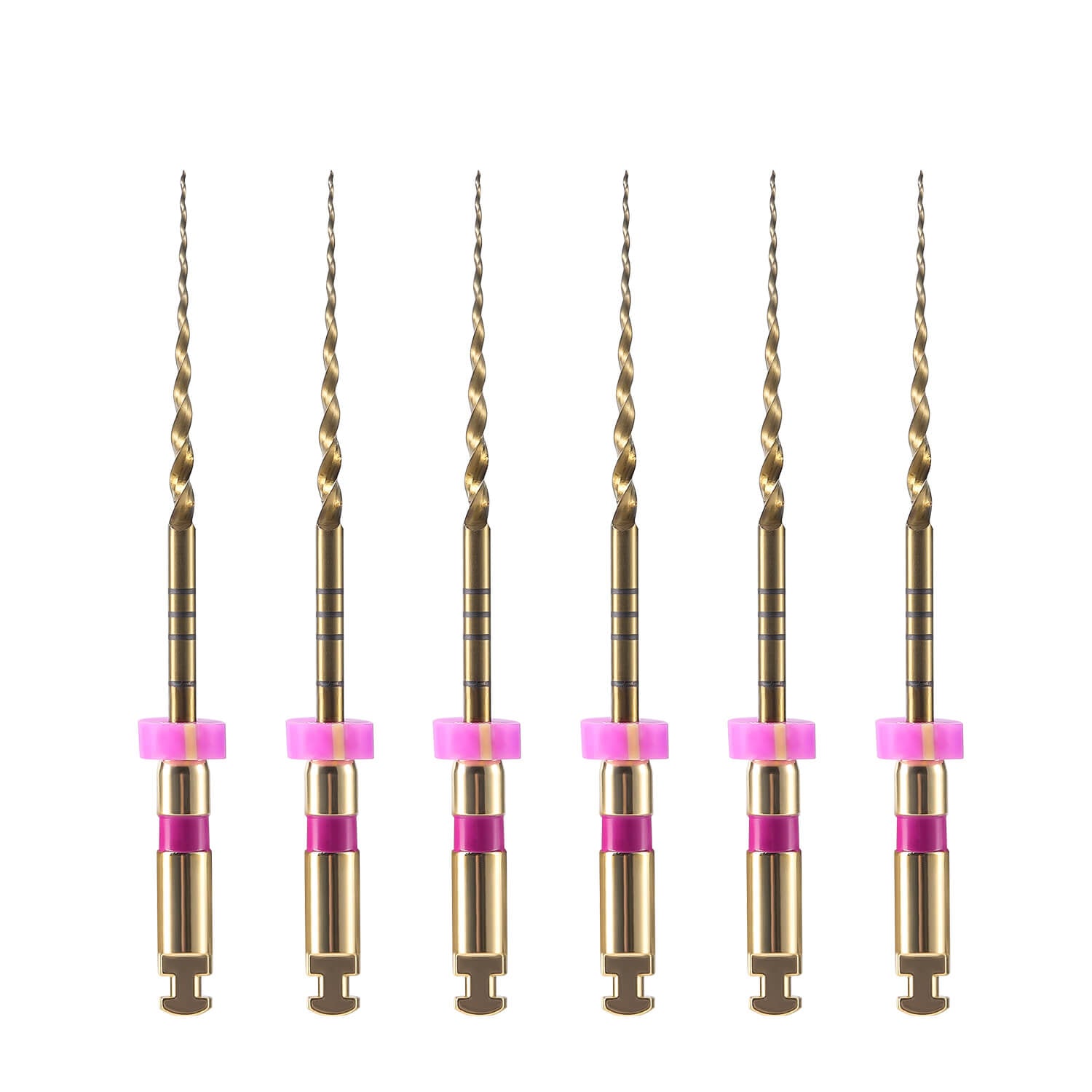 AZDENT Dental NiTi Rotary Engine Files 25mm S1 Gold 6pcs/Pk- azdentall.com