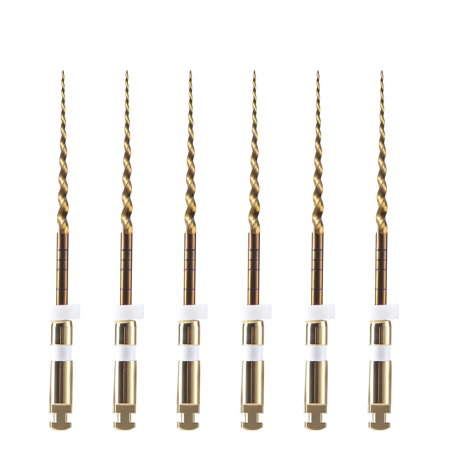 AZDENT Dental NiTi Rotary Engine Files 19mm/25mm SX-F3 S1-S2 Gold 6pcs/Pk