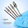 Dental Carbide Drills Cutter Burs Kit HP 2.35mm Type A/G/J 10pcs/Box - azdentall.com