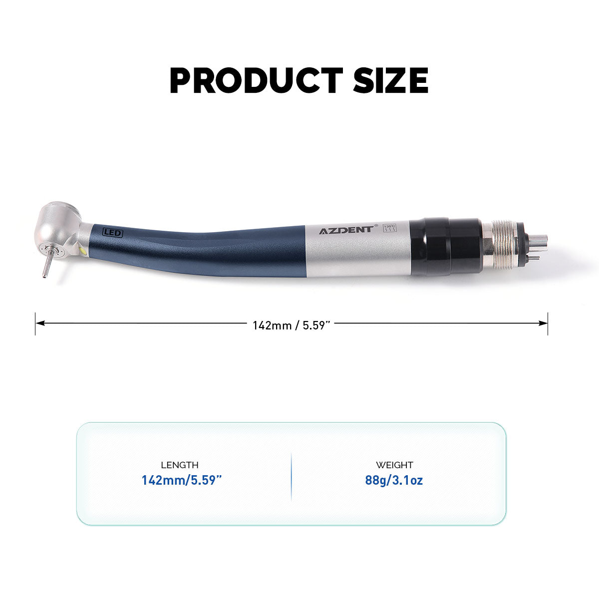AZDENT Dental E-generator LED High Speed Handpiece with Quick Coupler 4 Holes - azdentall.com