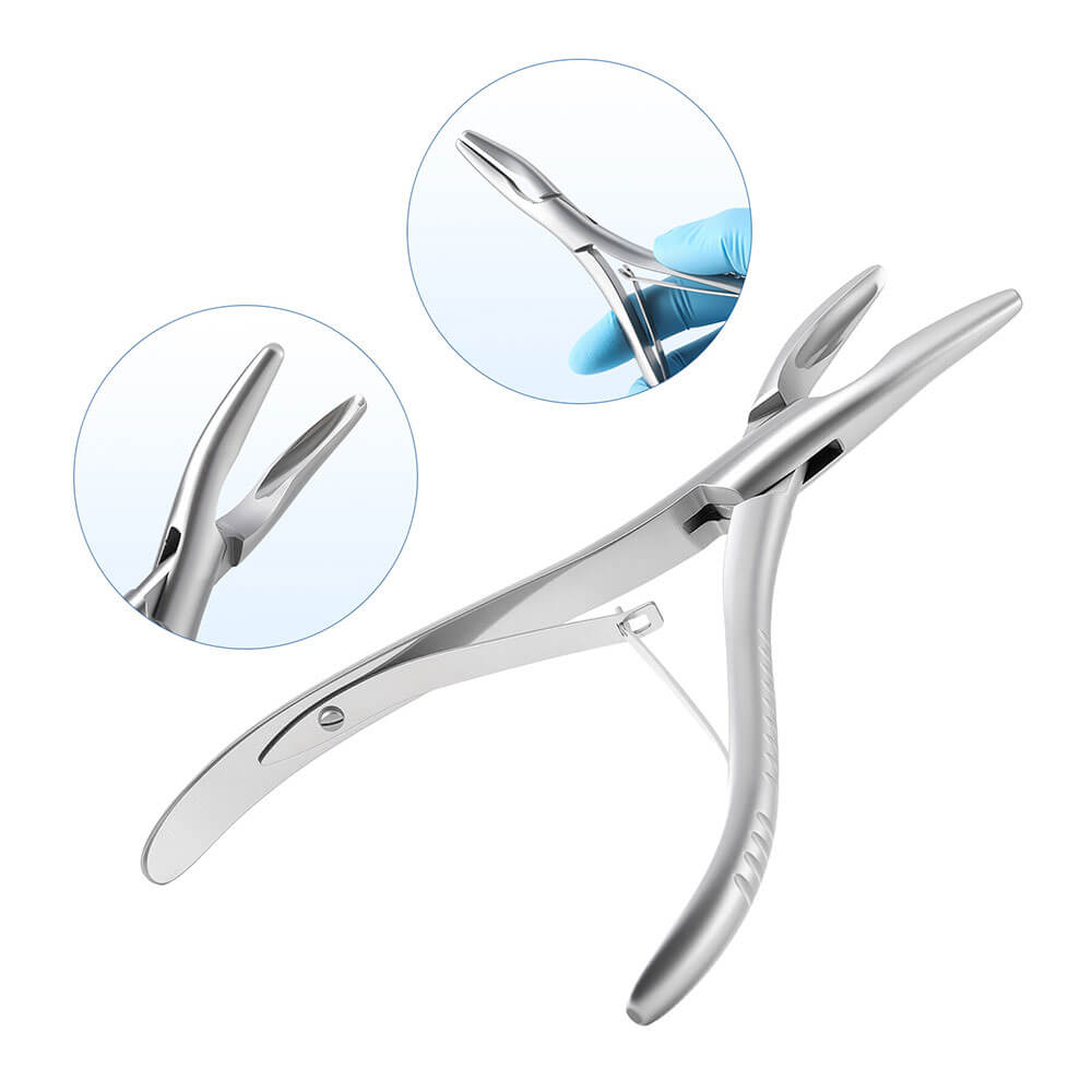 Dental Curved Bone Rongeur 16cm Stainless Steel - azdentall.com
