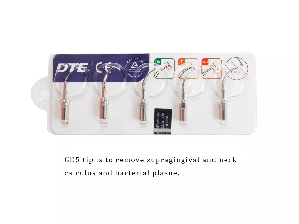 Woodpecker GD5 Ultrasonic Scaler Tips 5Pcs/ Set - azdentall.com