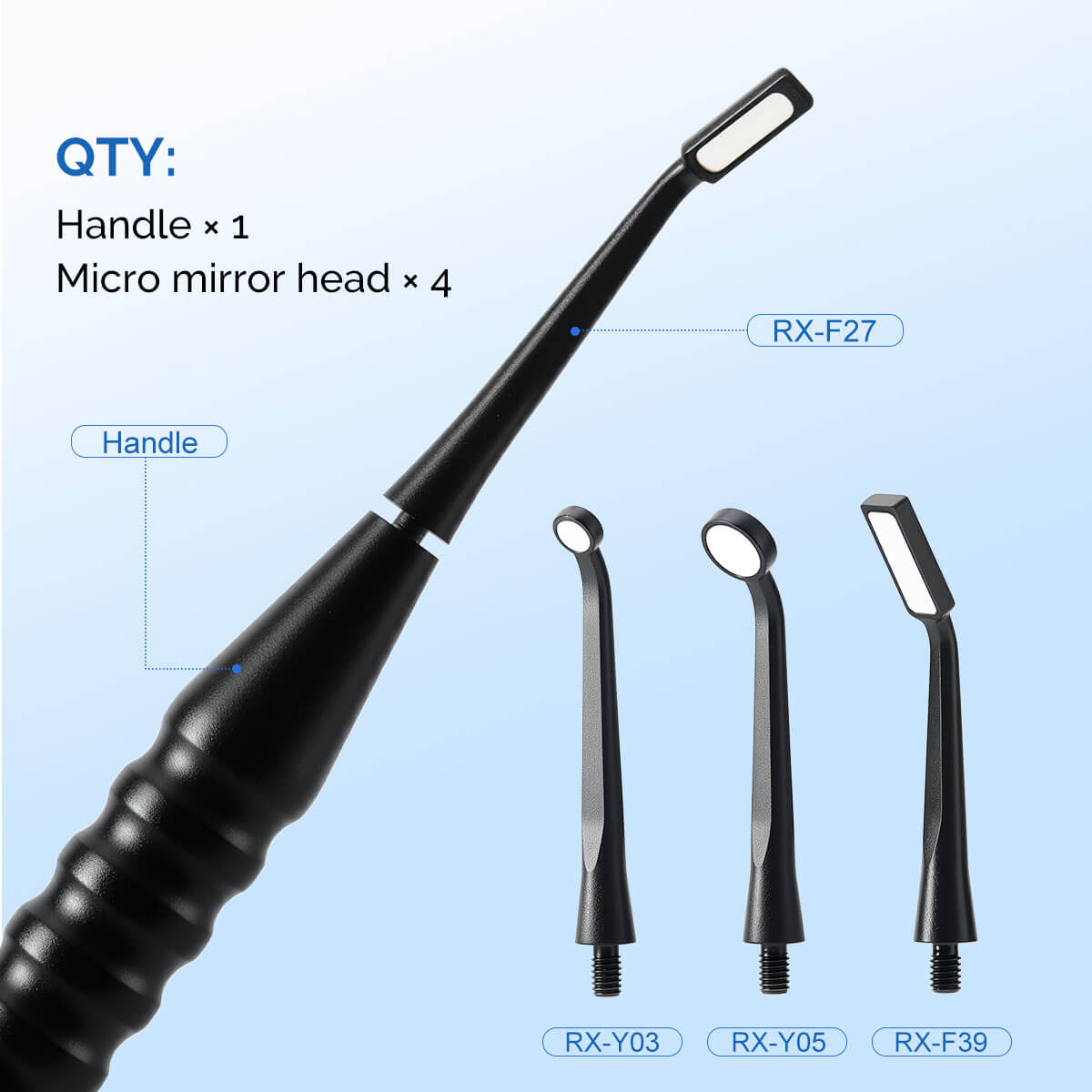 Dental Micro Mouth Mirror Kit Sterilizable Reflector Odontoscope - azdentall.com