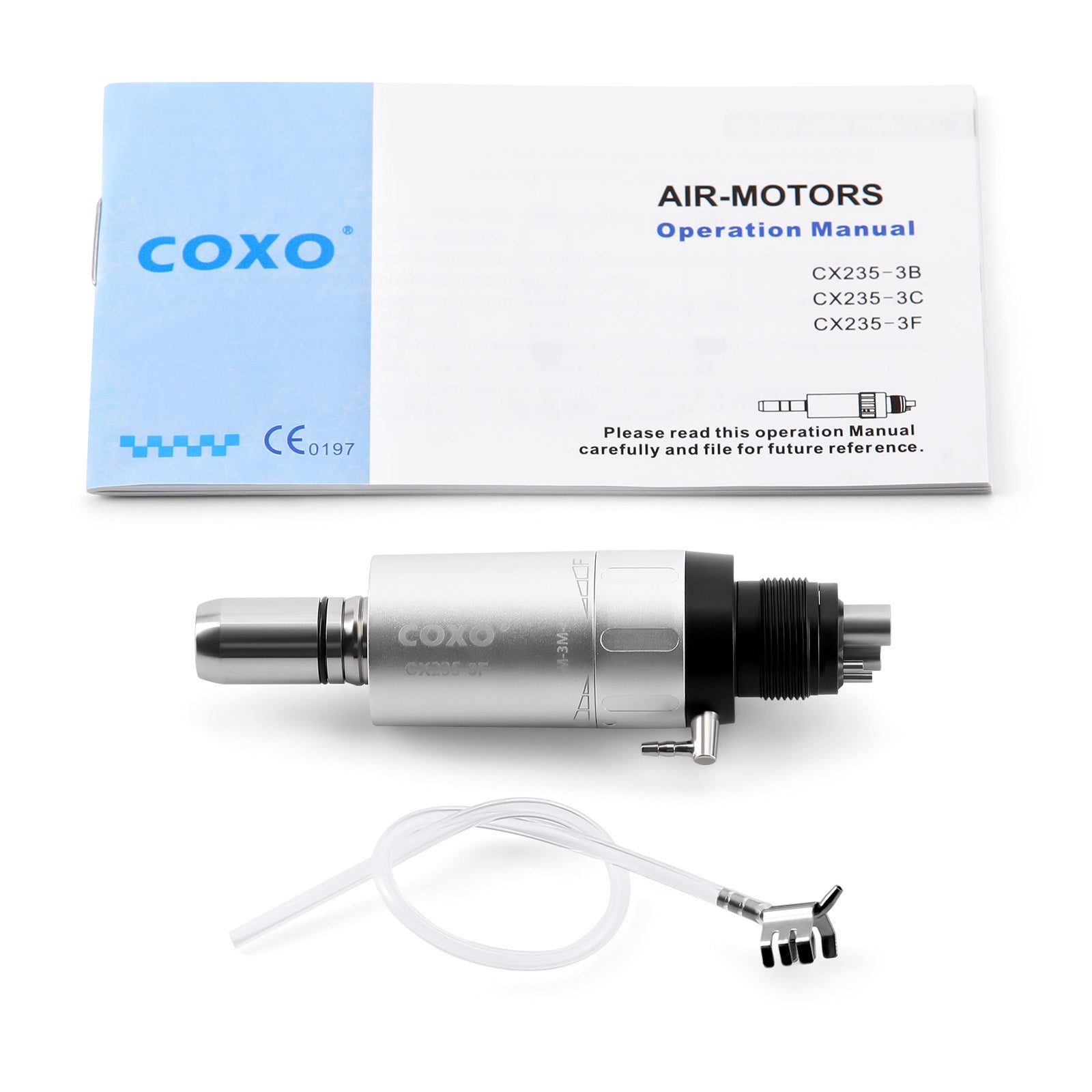 COXO Dental 1:1 Low Speed Handpiece Air Motor 4 Holes External - azdentall.com