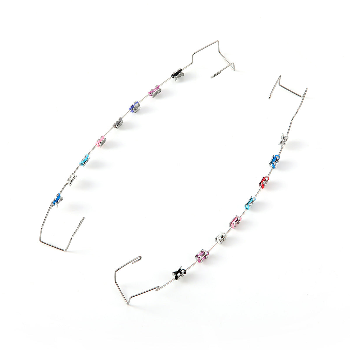Orthodontic Temporary Tooth Decoration with Metal Archwires Bracket and Ligature Ties 2pcs/Pair - azdentall.com