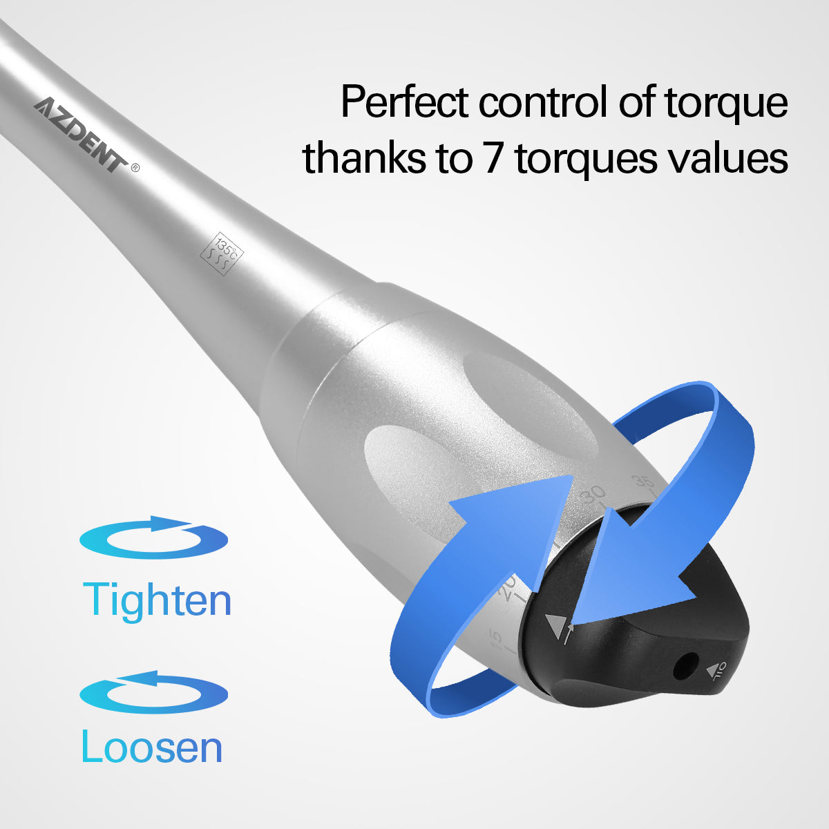 AZDENT Dental Universal Implant Torque Wrench Handpiece 2 Heads & 12 Drivers Kit - azdentall.com