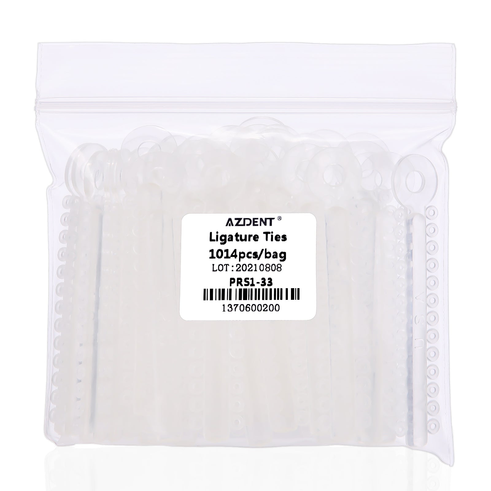 AZDENT Orthodontic Ligature Ties Clear Color 1014 pcs/pack - azdentall.com