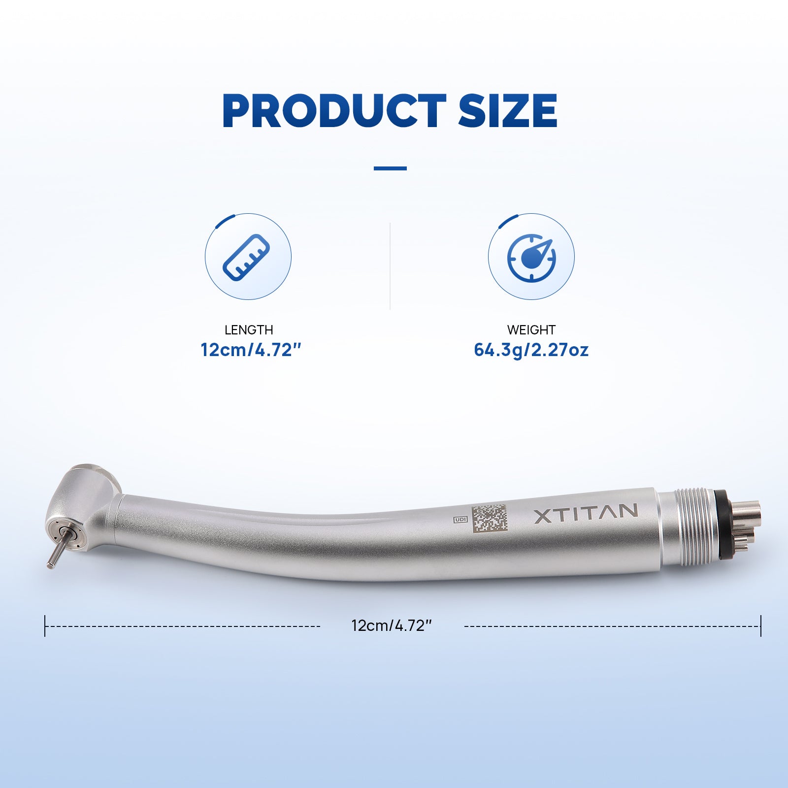 COXO X TITAN High Speed Air Turbine Handpiece 4 Holes Super Torque Standard Head 4 Port Spray CX207-B H33-SP4 - azdentall.com