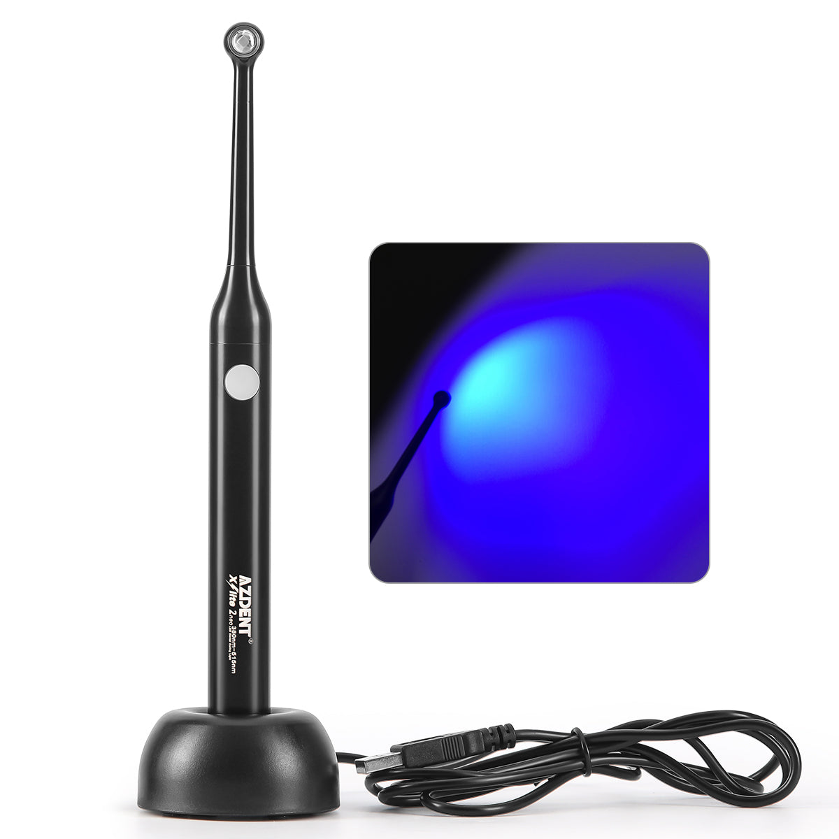 AZDENT LED Curing Light Wireless Wide Spectrum 385-515nm 2300mW/Cm²