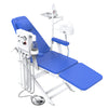 Dental Portable Mobile Folding Chair Rechargeable LED Light with Turbine Blue 4 Holes - azdentall.com