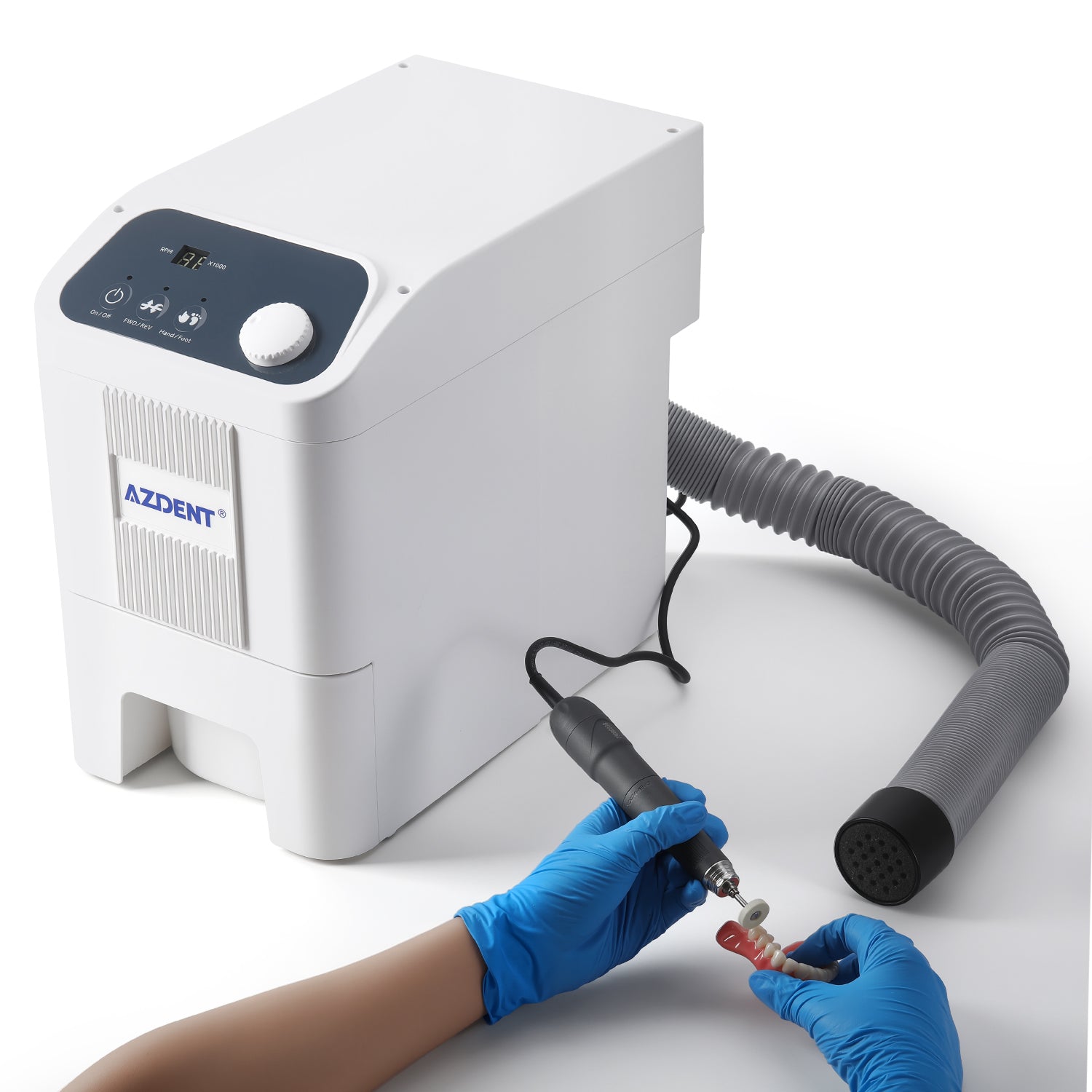 AZDENT 230W Dental 2-in-1 Dust Suction Machine Brushless DC Micromotor Polishing Machine - azdentall.com