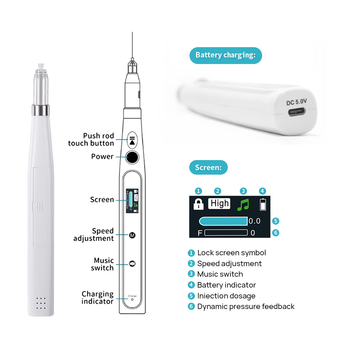 Dental Professional Painless Oral Local Anesthesia Delivery Device Injector - azdentall.com