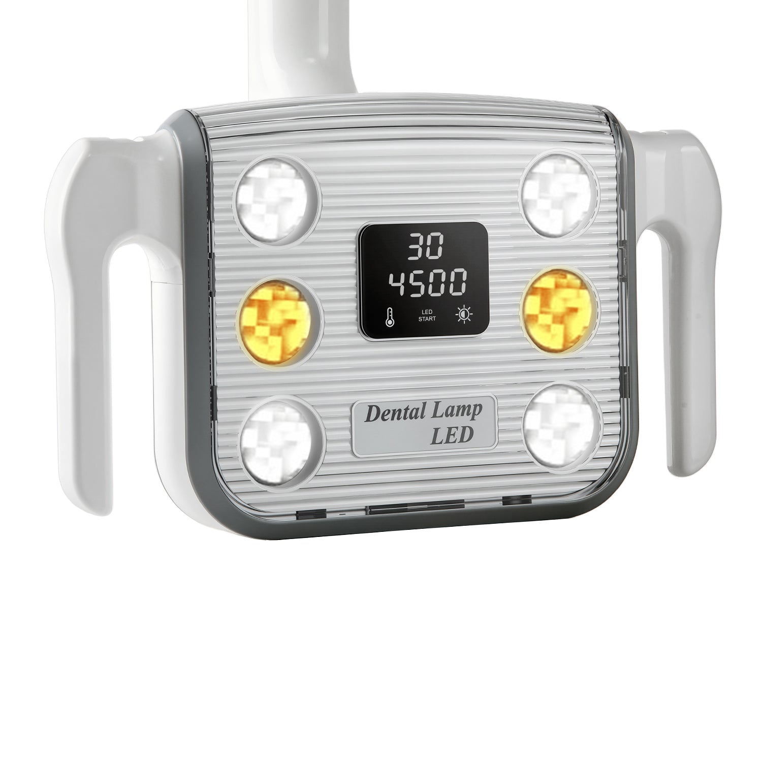 Dental Unit Chair LED Oral Light Lamp with LCD Display 6 Lights 15W Dual-Color Adjustable - azdentall.com