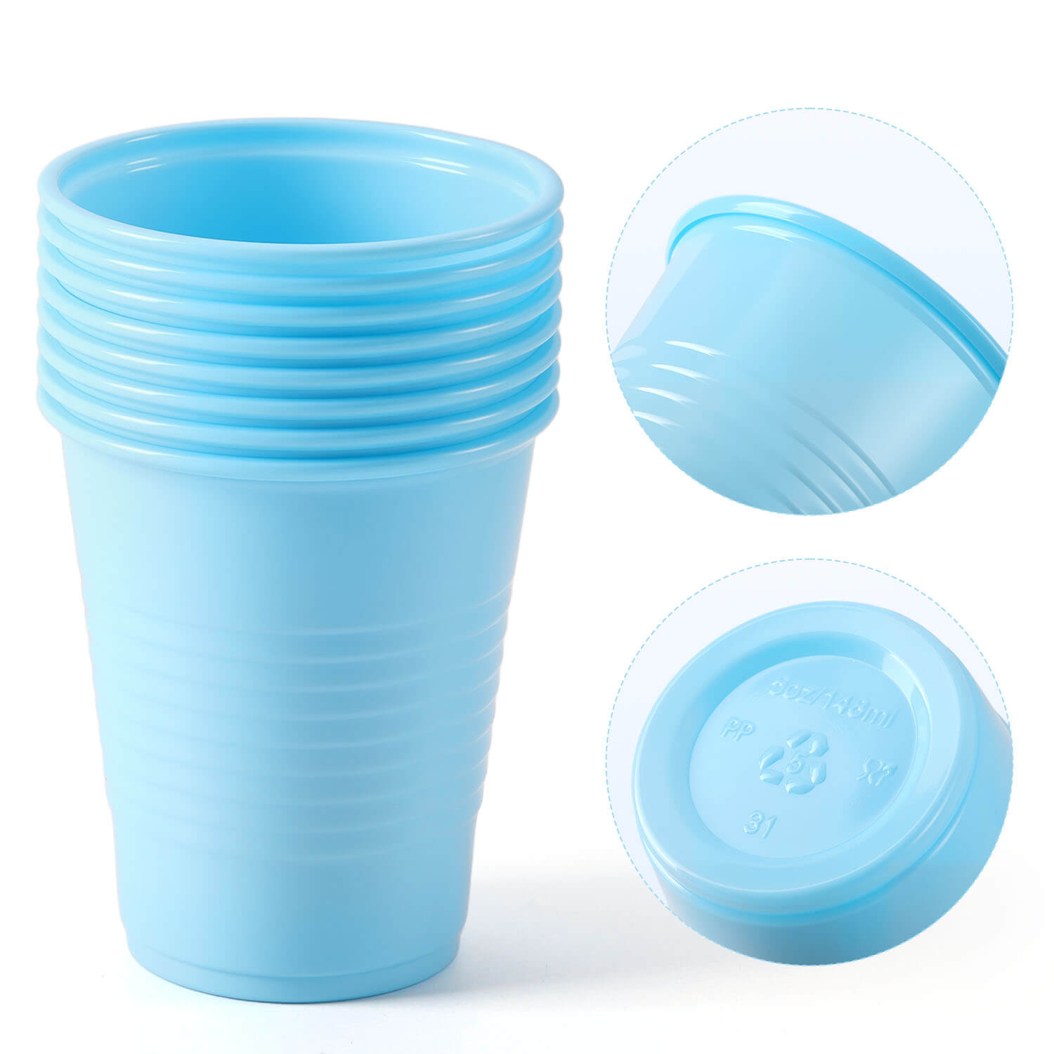 Dental Disposable Plastic Drinking Cups 5OZ Mouthwash Blue 1000Pcs/Case - azdentall.com