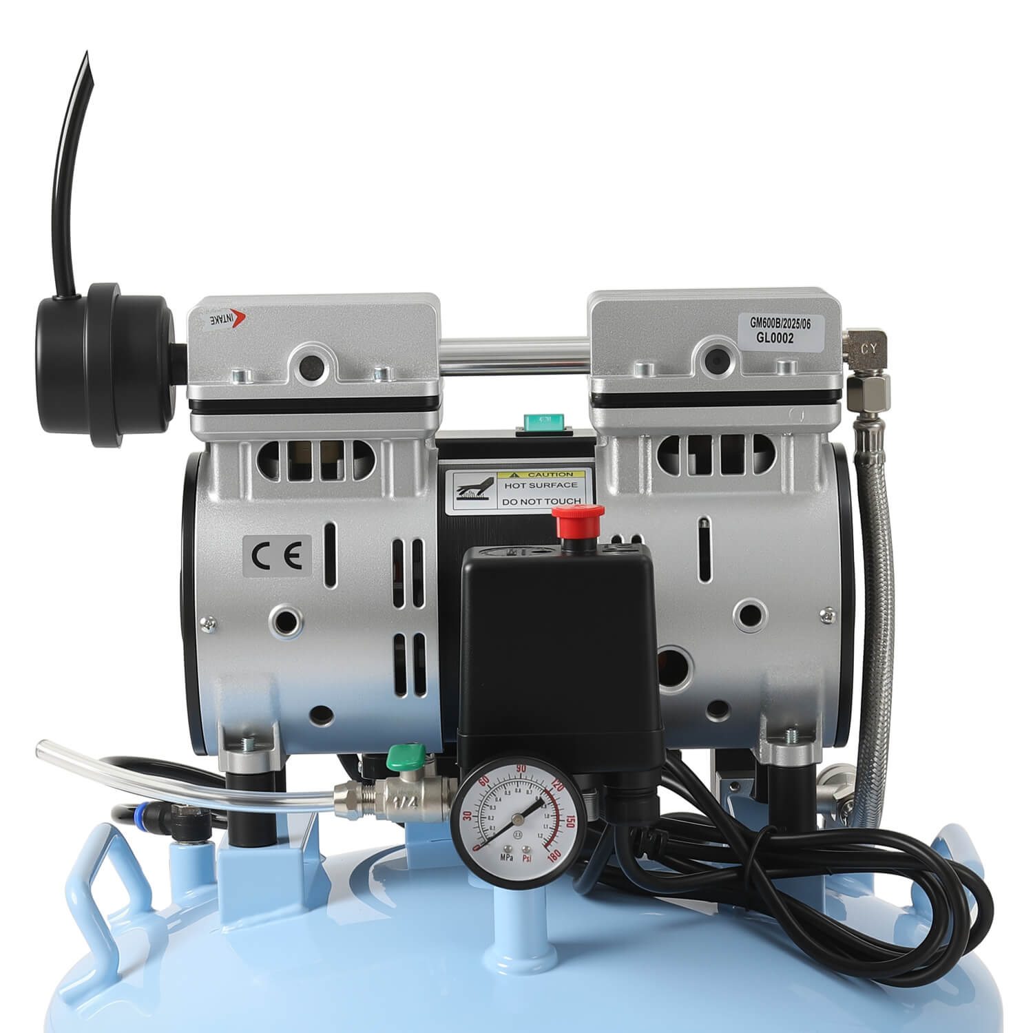 Dental Silent Oil Free Oilless Air Compressor 24L 600W 118L/min for 1PC Dental Chair - azdentall.com