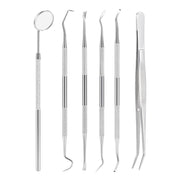 Dental Stainless Steel Clean Tool Mirror Tweezers Probe Cleaner Remover - azdentall.com