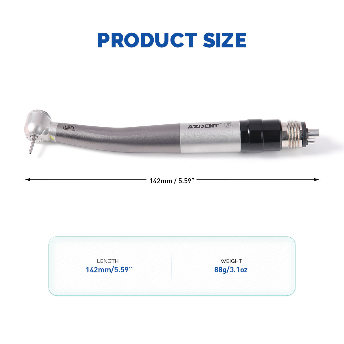 AZDENT Dental E-generator LED High Speed Handpiece with Quick Coupler 4 Holes - azdentall.com