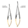 Dental Forceps Needle Holders Tweezer with Lock Straight/Curved Head 14cm/16cm - azdentall.com