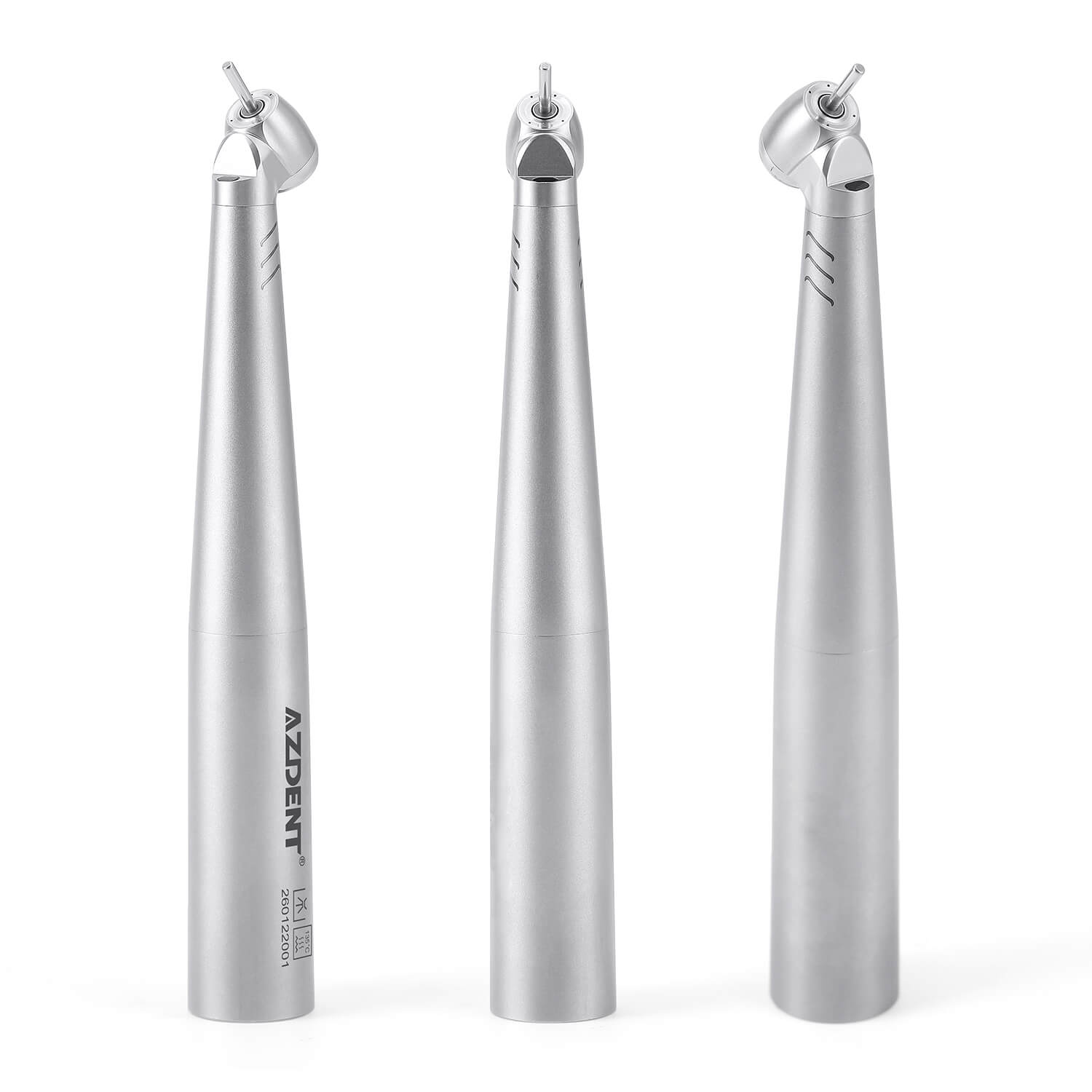 AZDENT Dental LED Fiber Optic 45° High Speed Handpiece Titanium Mini Head Four Water Spray / 4 or 6 Holes Quick Coupler - azdentall.com