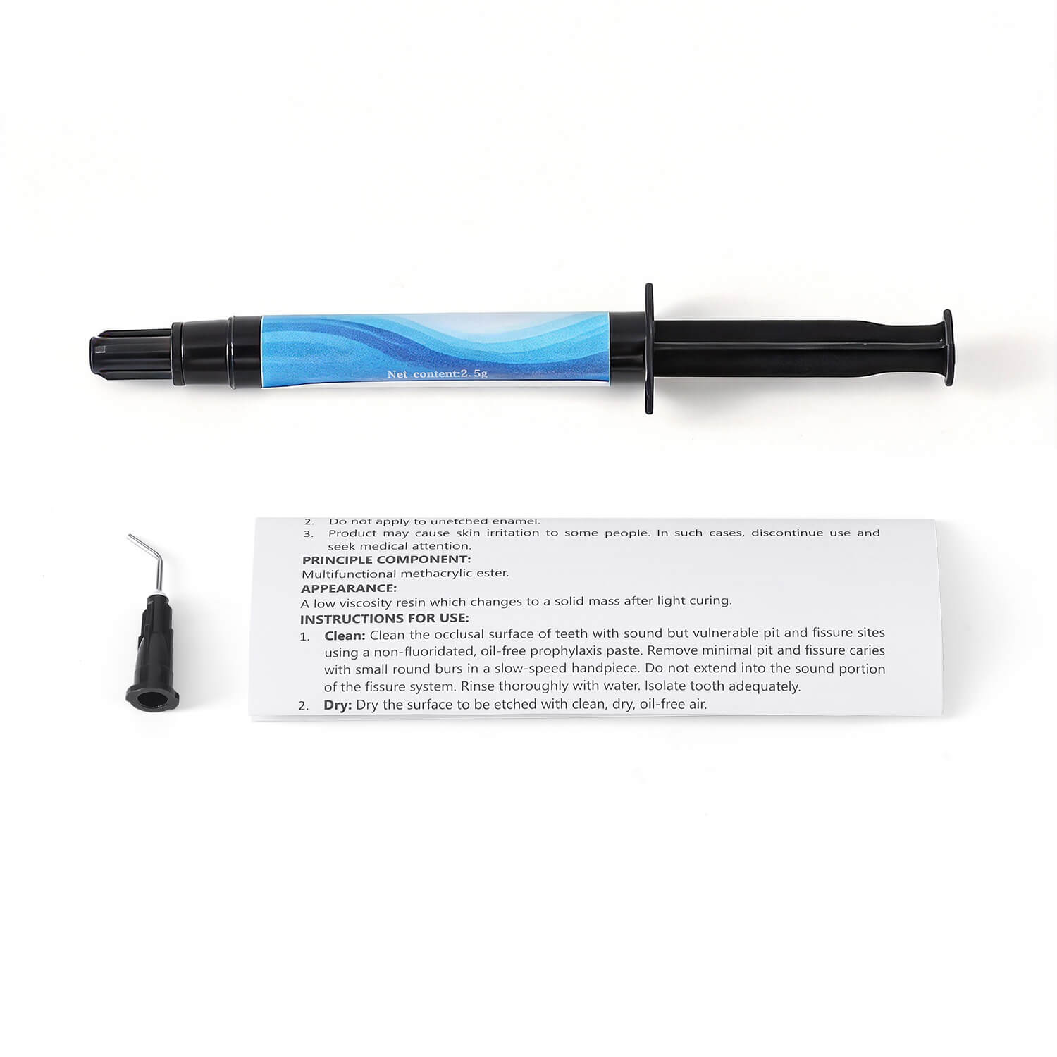 Dental Light Cure Pit And Fissure Sealant 2.5g Syringe Caries Prevention - azdentall.com