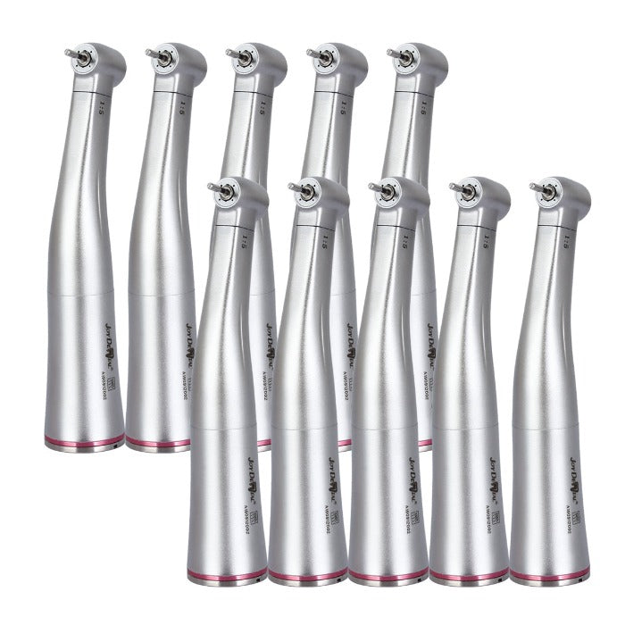 10pcs Dental 1:5 Increasing Electric Contra Angle Handpiece Internal Four Way Spray Push Button - azdentall.com