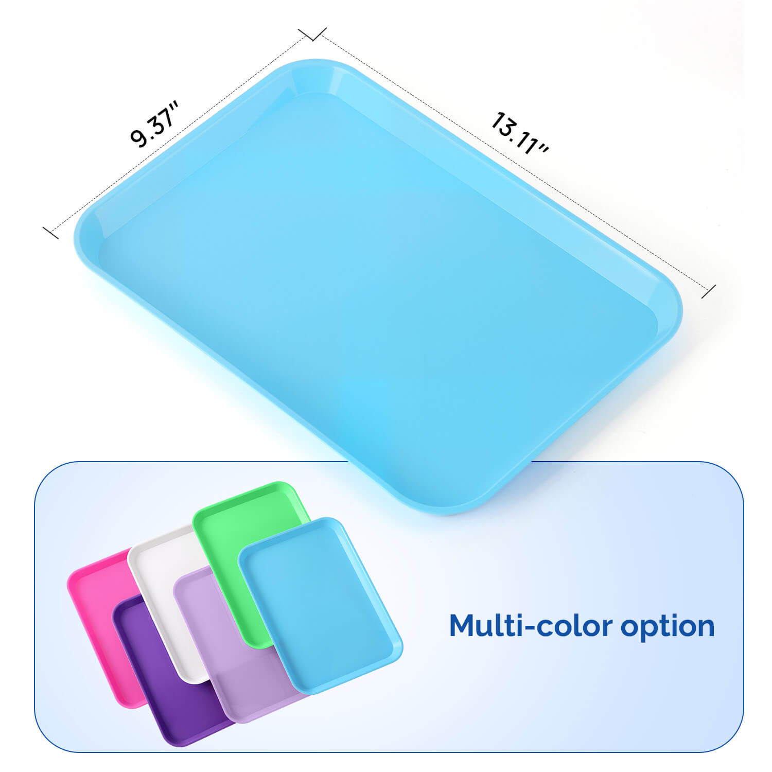 Dental Flat Tray Autoclavable Plastic Instrument Procedure Trays