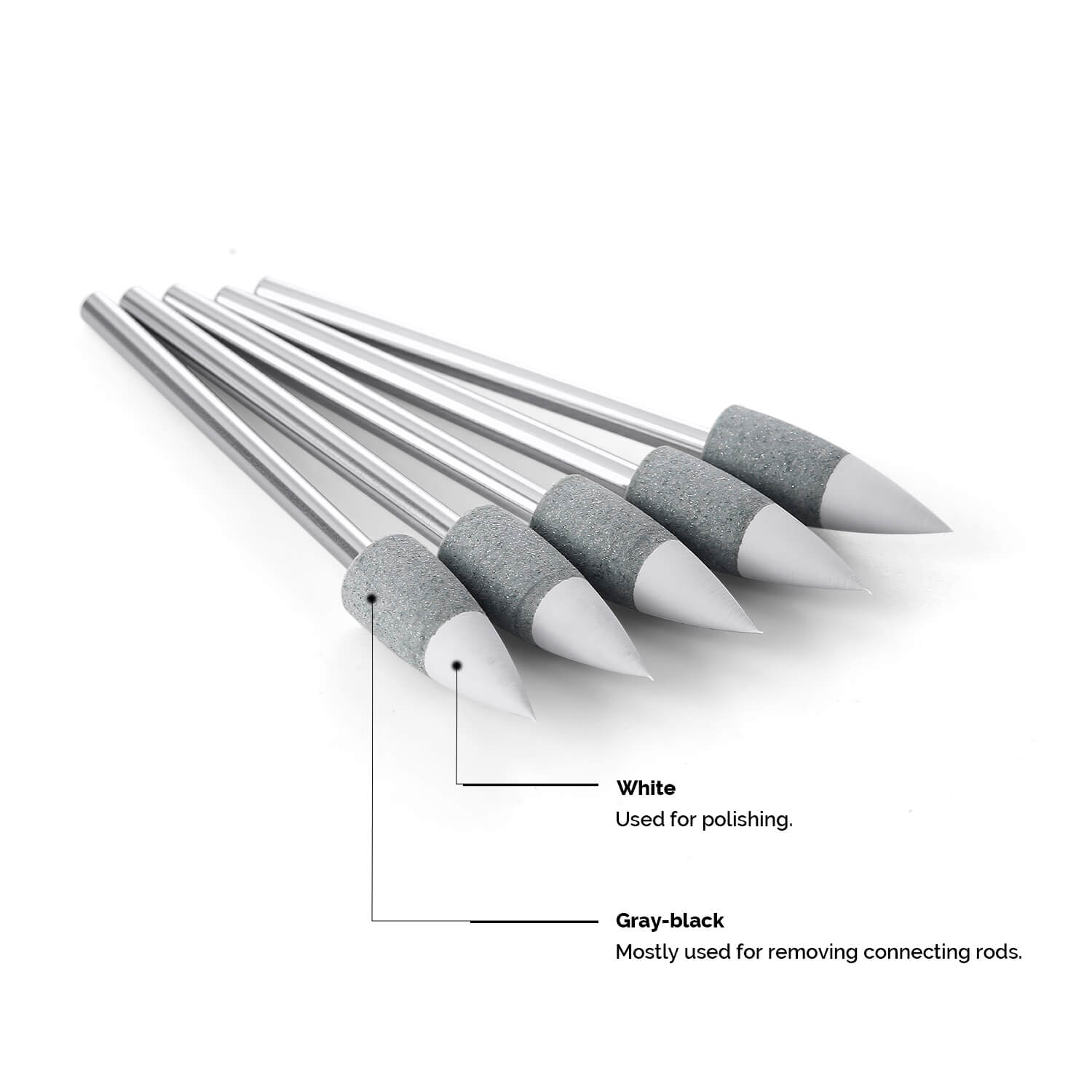 Dental Silicone Polishing Wheel Point Kit for Zirconia HP2.35mm 5Pcs/Kit - azdentall.com