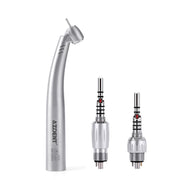 AZDENT Dental LED Fiber Optic 45° High Speed Handpiece Titanium Standard Head Four Water Spray / 4 or 6 Holes Quick Coupler - azdentall.com