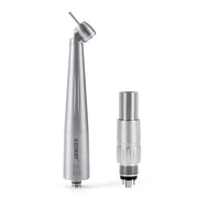 AZDENT Dental LED Fiber Optic 45° High Speed Handpiece Titanium Mini Head Four Water Spray / 6 Holes Quick Coupler - azdentall.com