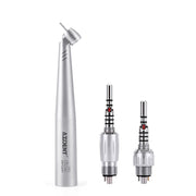AZDENT Dental LED Fiber Optic 45° High Speed Handpiece Titanium Mini Head Four Water Spray / 4 or 6 Holes Quick Coupler - azdentall.com