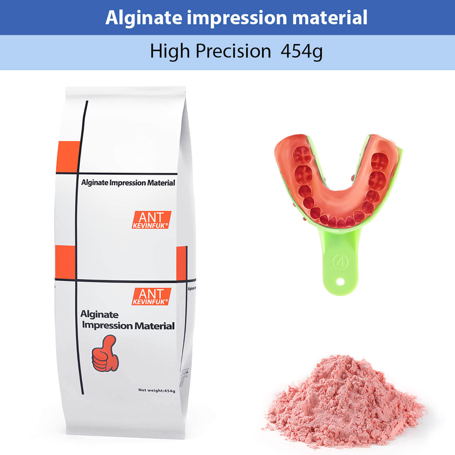 Dental Alginate Impression Material Normal/Chromatic/High Precision 454g/Bag - azdentall.com