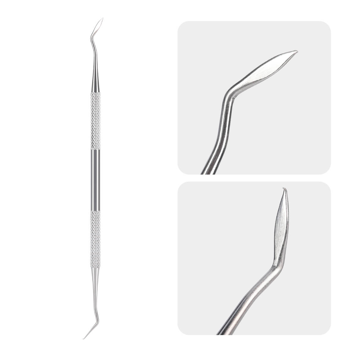 Dental Stainless Steel Clean Tool Mirror Tweezers Probe Cleaner Remover - azdentall.com