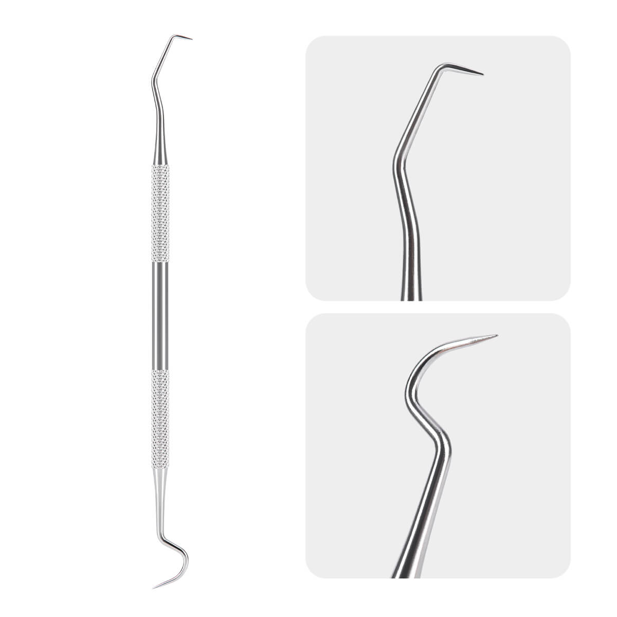 Dental Stainless Steel Clean Tool Mirror Tweezers Probe Cleaner Remover - azdentall.com