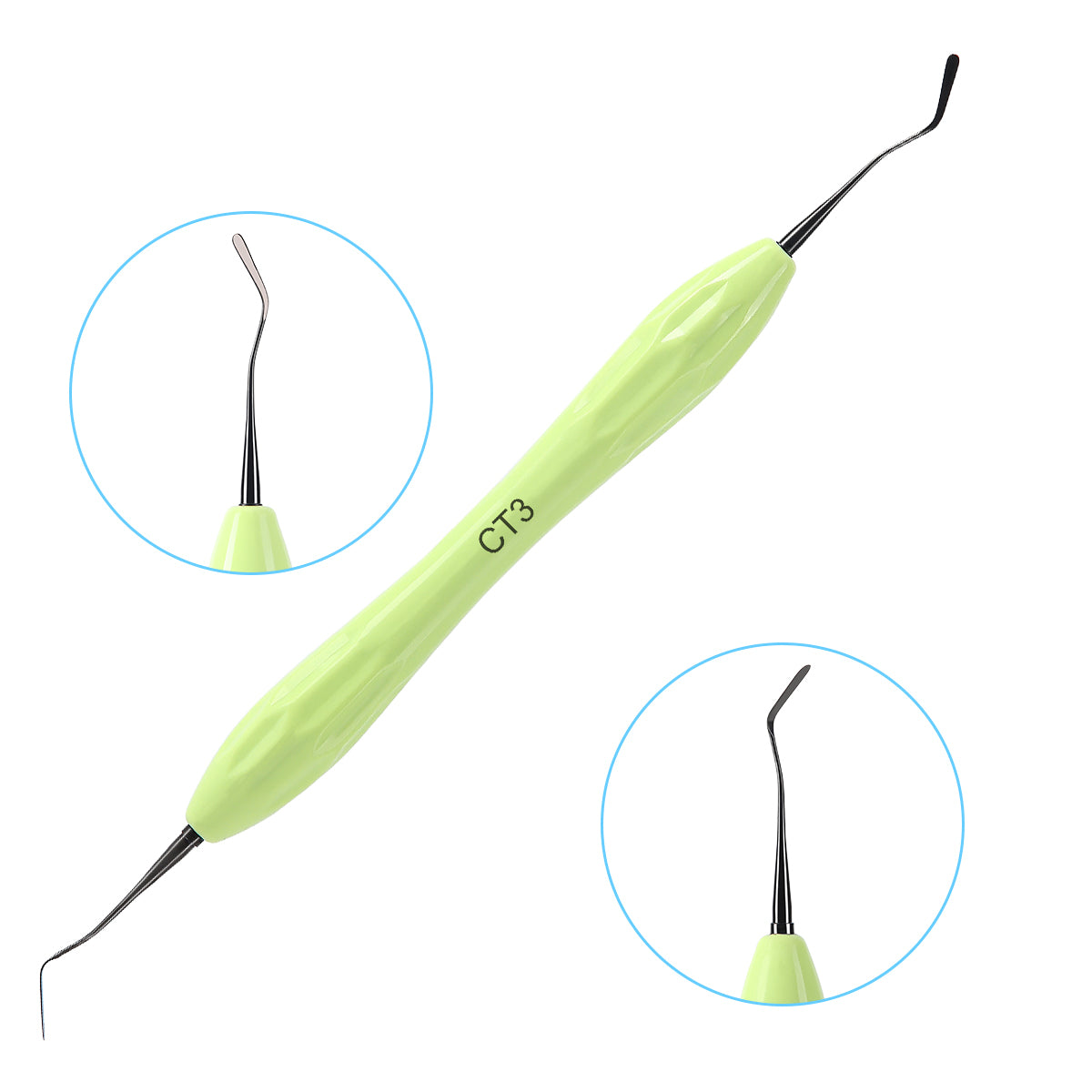 Dental Resin Filler Restorative Instrument Aesthetic Restoration Knife Silicone Handle CT-3 - azdentall.com