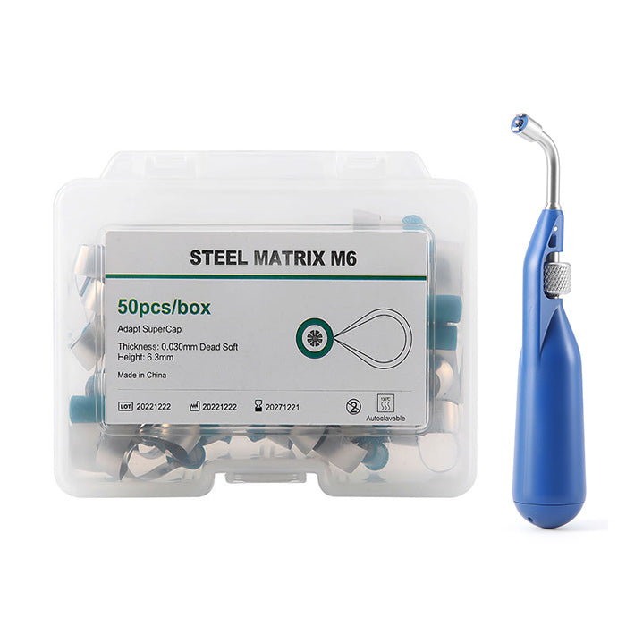 Dental Matrix Bands Double-Side Contoured Anatomically Shaped 0.038mm/ 0.03mm & Handle