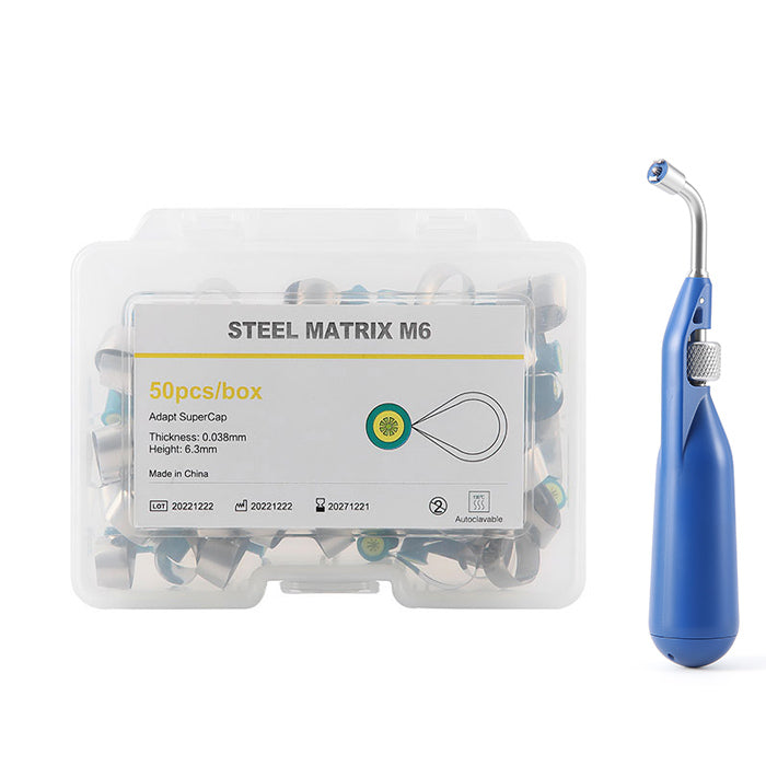 Dental Matrix Bands Double-Side Contoured Anatomically Shaped 0.038mm/ 0.03mm & Handle