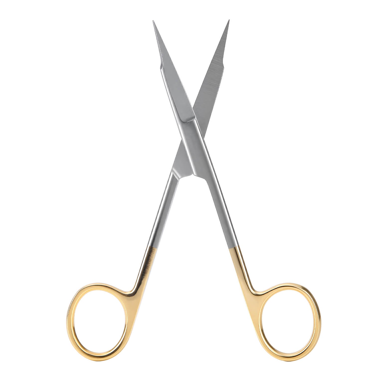 Dental Surgical Scissors 13cm Straight/Curved Tip Gold Handle - azdentall.com