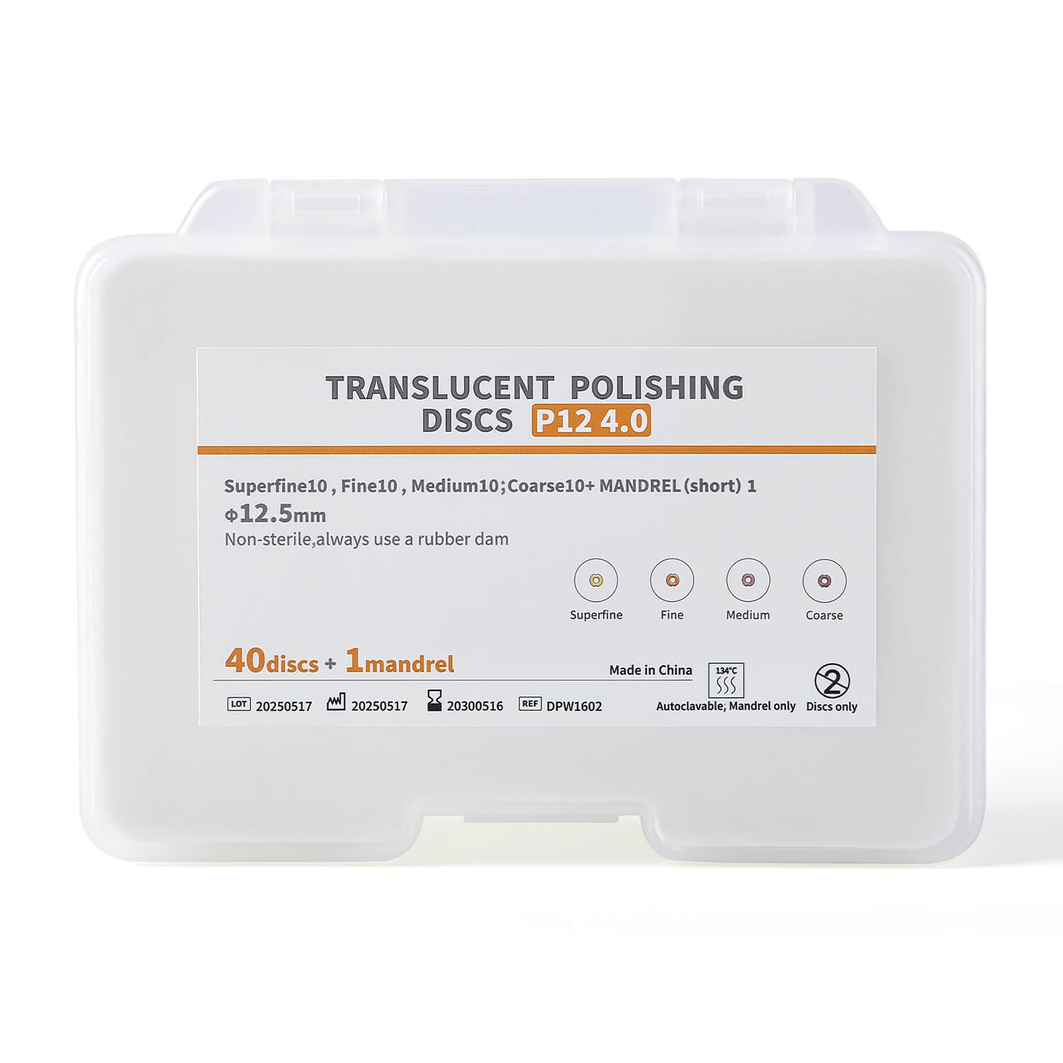 Dental Finishing & Polishing Discs 12.5mm with Mandrel CA 2.35mm 40pcs/Box - azdentall.com