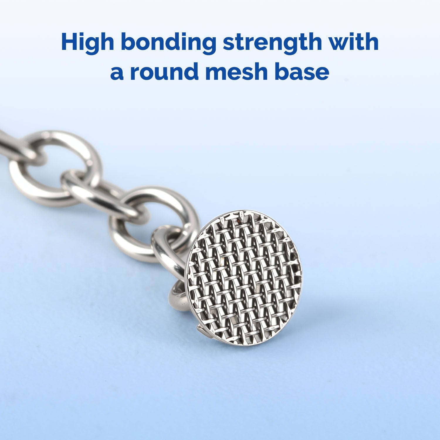 AZDENT Dental Orthodontics Traction Button Chain Silver Round 10pcs/Box - azdentall.com