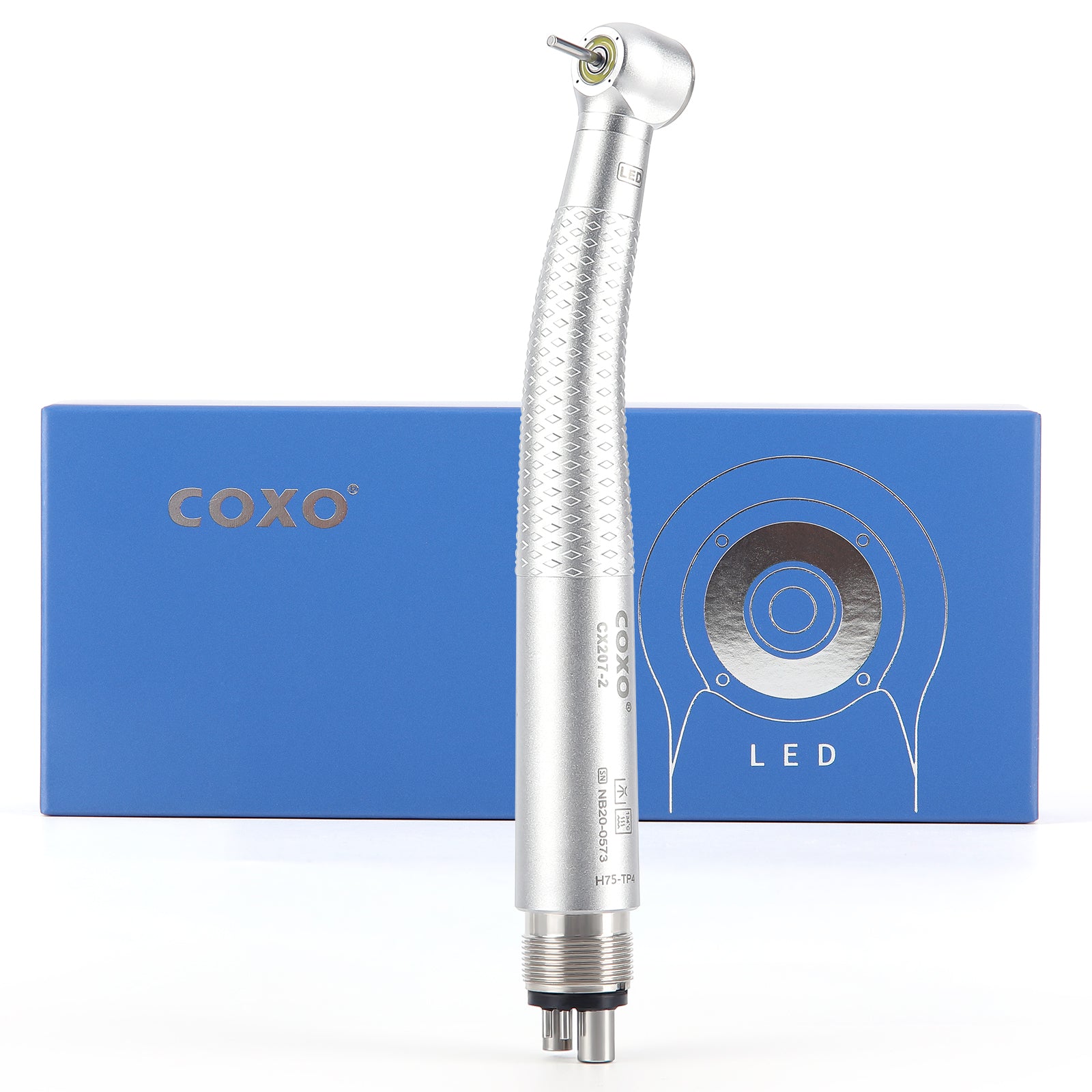 COXO LED High Speed Air Turbine Handpiece with Generator Torque Head Shadowless Series 4 Holes Coupler CX207-2 H75-TP4 - azdentall.com