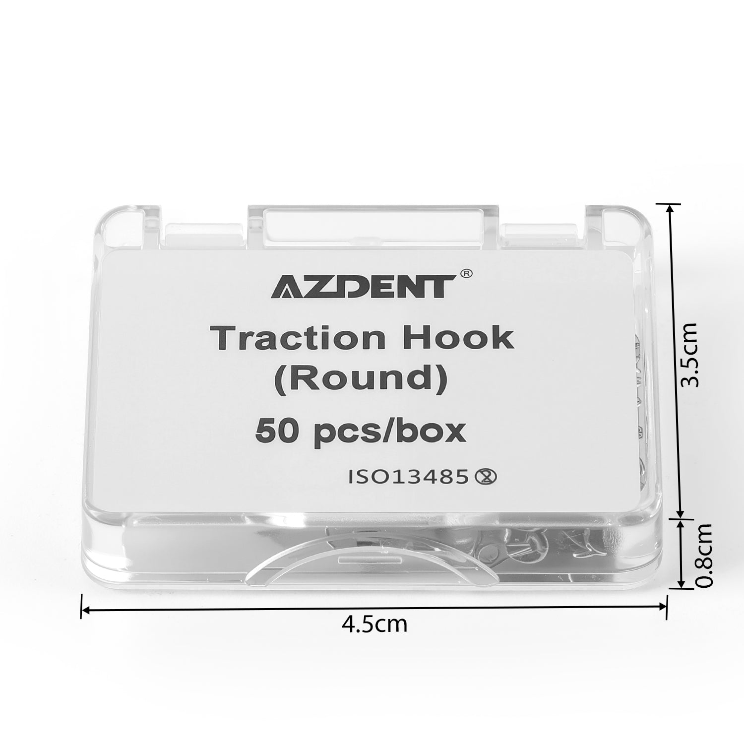 AZDENT Orthodontic Metal Lingual Button Bondable Traction Hook Round Base 50pcs/Box - azdentall.com